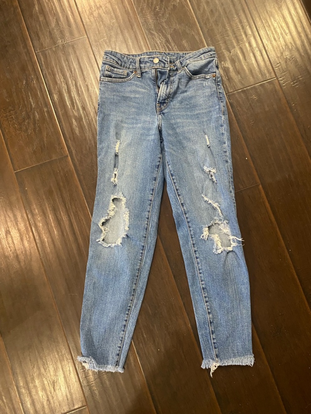 Old Navy Light Blue Ripped Skinny Jeans